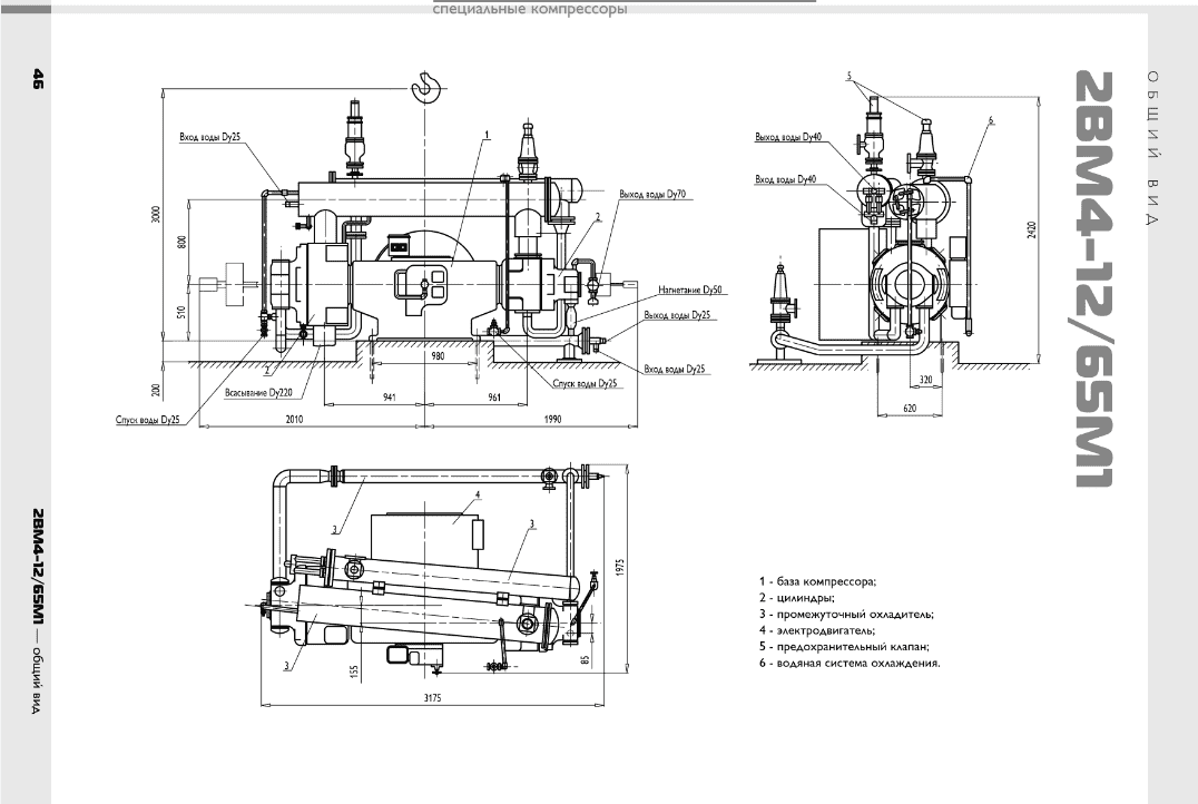 Общий вид компрессора поршневого СКС 2ВМ4 12-65